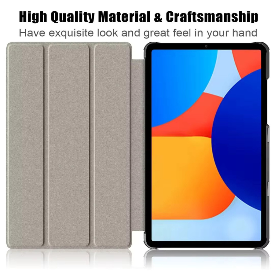 Magnetische Trifold Schutzhülle aus PU-Leder für Xiaomi Redmi Pad SE 2024 8,7 Zoll in Blau - Bild 4