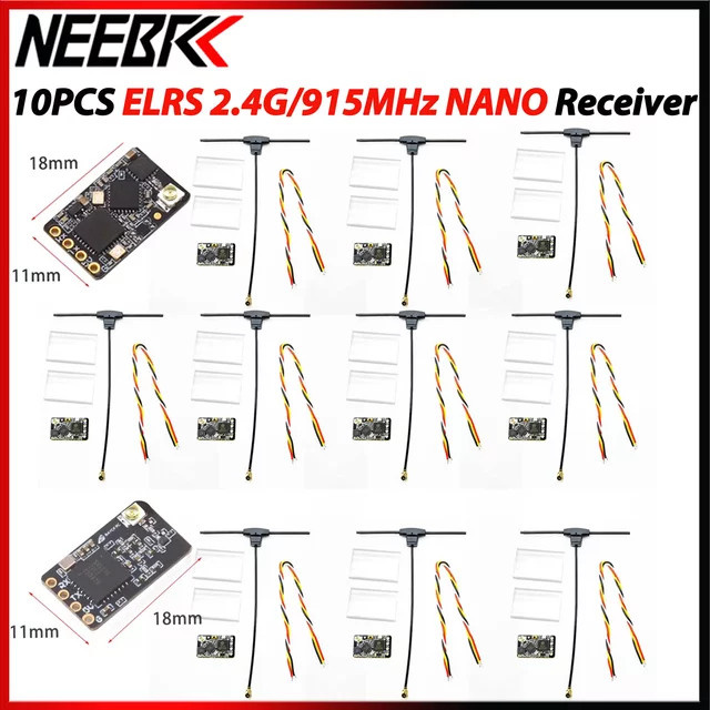 NeebRC ELRS 915MHz 2,4G Nano ExpressLRS Empfänger, mit T Typ Antenne, 10-teiliges Set - Bild 1