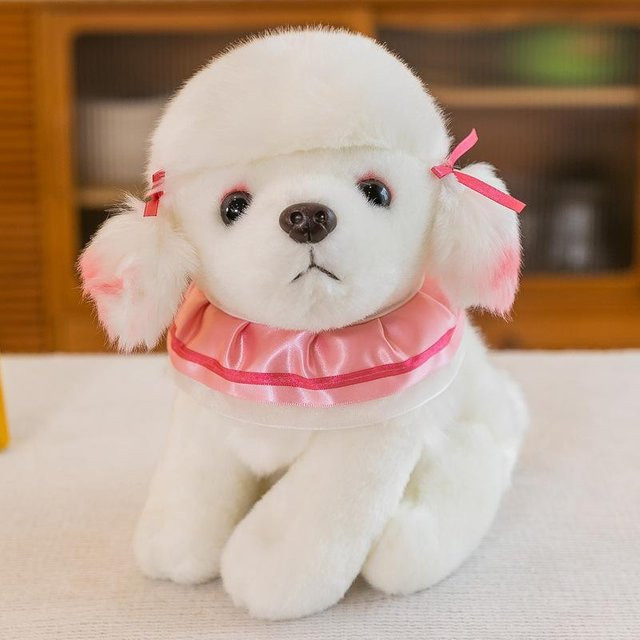 Kreatives Anzieh-Hundeplüschtier Pudel Husky Kissen Pomeranian, Greiferpuppe - Bild 1