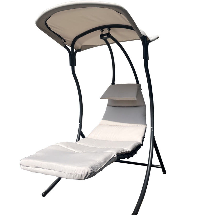 Leco Garten Schaukelliege Dream Chair 2.0 mit Sonnendach in Grau/Anthrazit, B/T/H: 110 x 183 x 200 cm - Bild 2