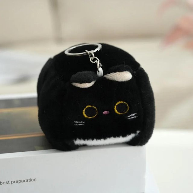 Linyi toy Block Katze Plüsch Schlüsselanhänger, dreifarben, ab 2 Jahren - Bild 1