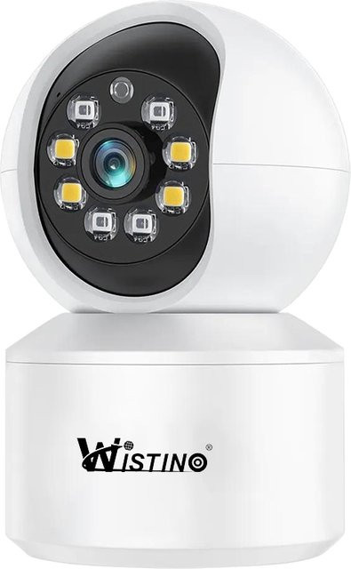 Wistino WLAN Überwachungskamera für Innenräume mit 3MP Auflösung, Farb-Nachtsicht und Babyphone-Funktion, Weiß - Bild 1