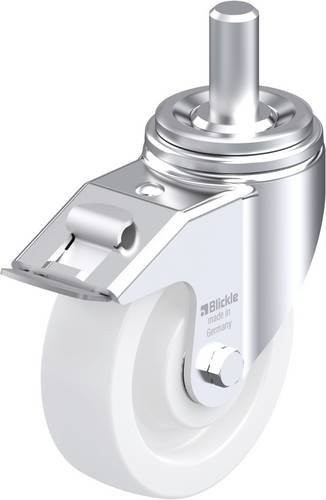Blickle LHZ-SPO 160K-FI Stahlblech-Lenkrolle in Weiß mit 160 mm Rad-Durchmesser und 850 kg Tragfähigkeit - Bild 1