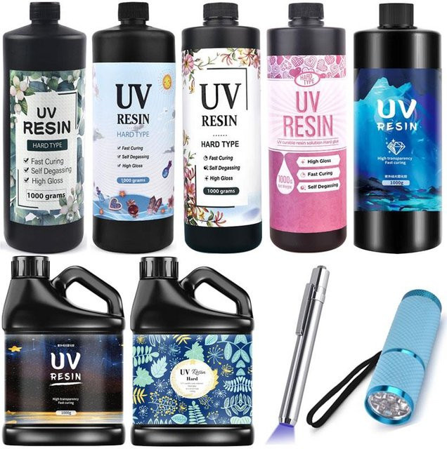 Transparentes UV-Harz-Epoxidharz für DIY-Projekte und Schmuckherstellung, 500g/1000g - Bild 1