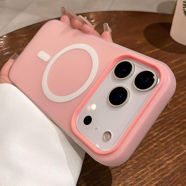 Magnetische 2-in-1 Flüssigsilikon Schutzhülle für Apple iPhone kompatibel mit iPhone 17 Pro Max bis iPhone 11 in Rosa - Bild 1