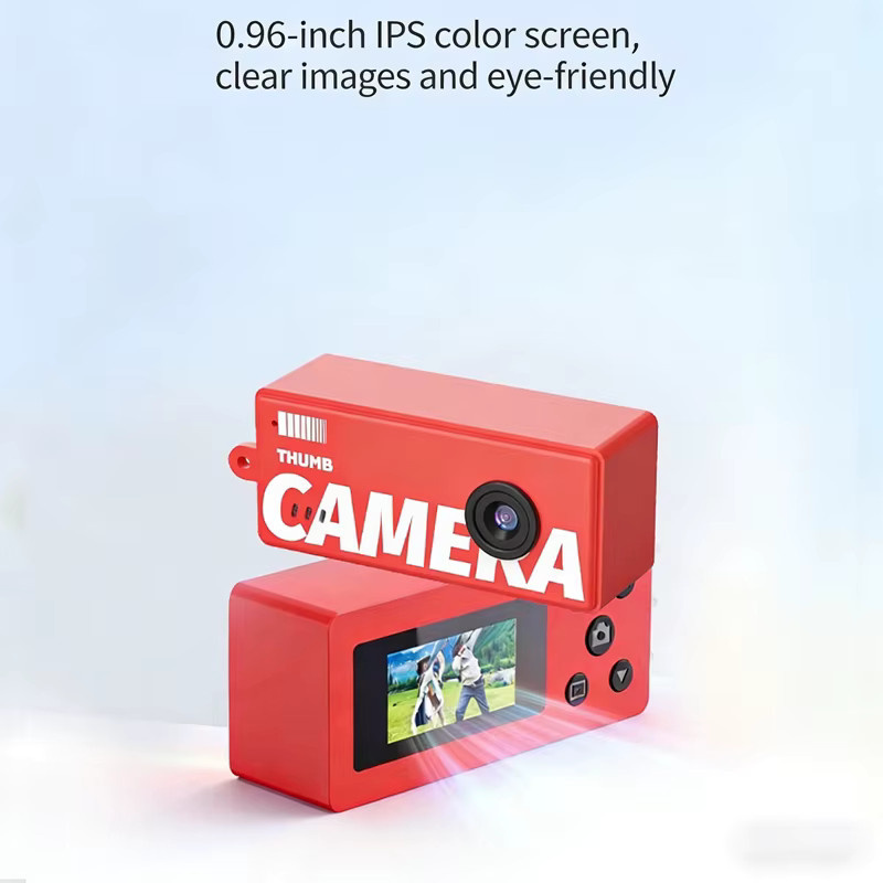 Magecam Digitalkamera als Schlüsselanhänger in Rot mit 0,96 Zoll Display, 1080P Videoaufnahme und Blitz - Bild 3