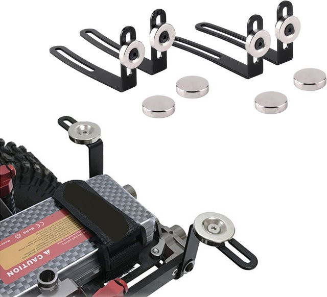Axial Magnetische Shell-Montage-L-Halterung, Metall, 4-teiliges Set - Bild 1