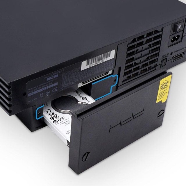 SATA Netzwerk Adapter Halterung für PS2 PlayStation 2 Festplatte und SSD Ständer in Schwarz - Bild 1