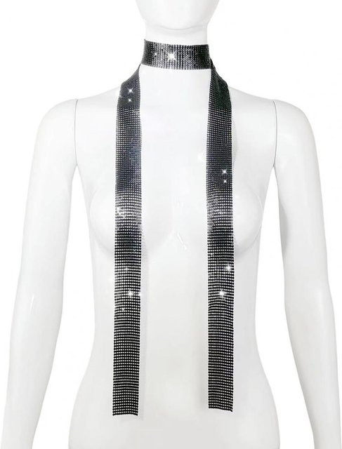 Allbestart Halskette, Aluminium, Schwarz, Kristall, Unisex - Bild 1