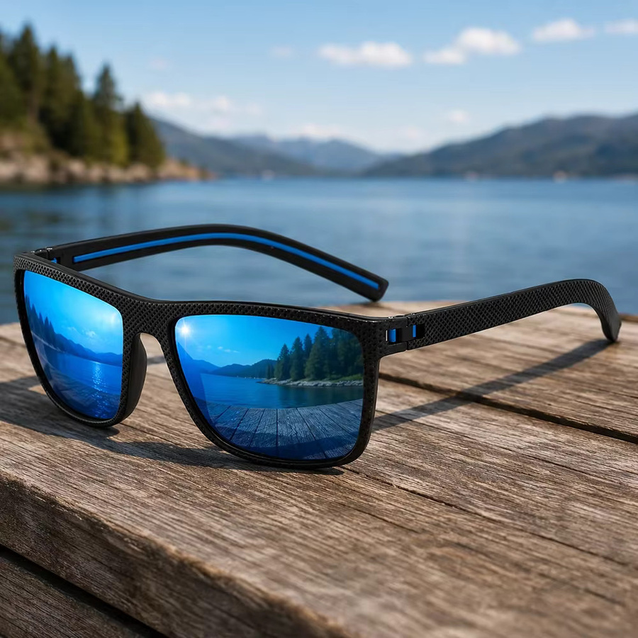 AWGSEE Sonnenbrille, quadratisch, Vollrand, Kunststoff, schwarz, Herren - Bild 3