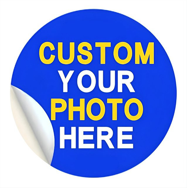 Personalisierte wasserfeste Vinyl-Aufkleber mit eigenem Logo oder Foto in Blau - Bild 1