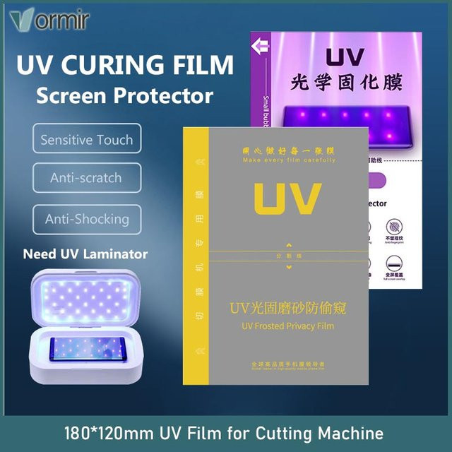 VORMIR UV-Glasfolie als Displayschutzfolie für Hydrogel-Blätter und Schneidemaschinen, HD Matte Privacy Blueray Screenguard Film, transparent - Bild 1