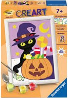 Ravensburger CreArt Malset Süßes oder Saures mit schwarzer Katze und Kürbis in Schwarz - Bild 1