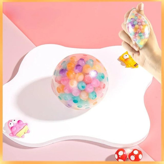 Yiran bag Regenbogenperlen-Druckreduzierball Squishy Fidget Toy - Bild 1