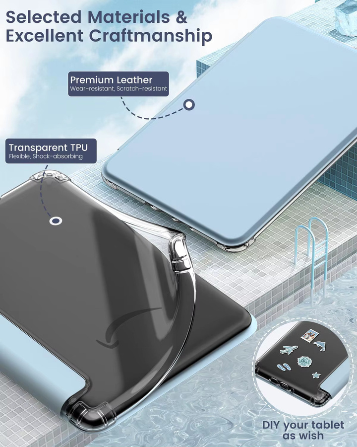 Schutzhülle für Kindle Paperwhite 7 Zoll 12. Generation 2024 und Kindle Colorsoft Signature Edition 2024 mit TPU-Rückseite und Auto Wake/Sleep Funktion in Pink - Bild 4
