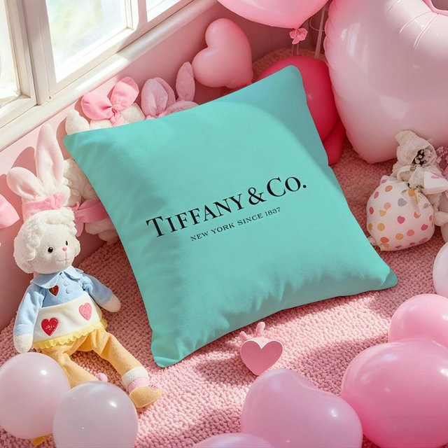 T-TifFanyS & coS Luxus Kissenbezug mit Musterbedruckung in Blau, B/H: 30,48 x 30,48 cm - Bild 1