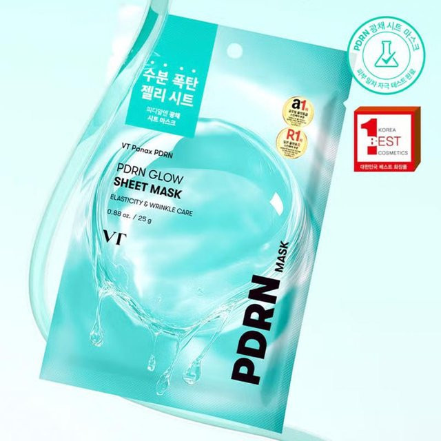 VT PDRN Glow Tuchmaske, 25g x 10 Stück, Unisex - Bild 1