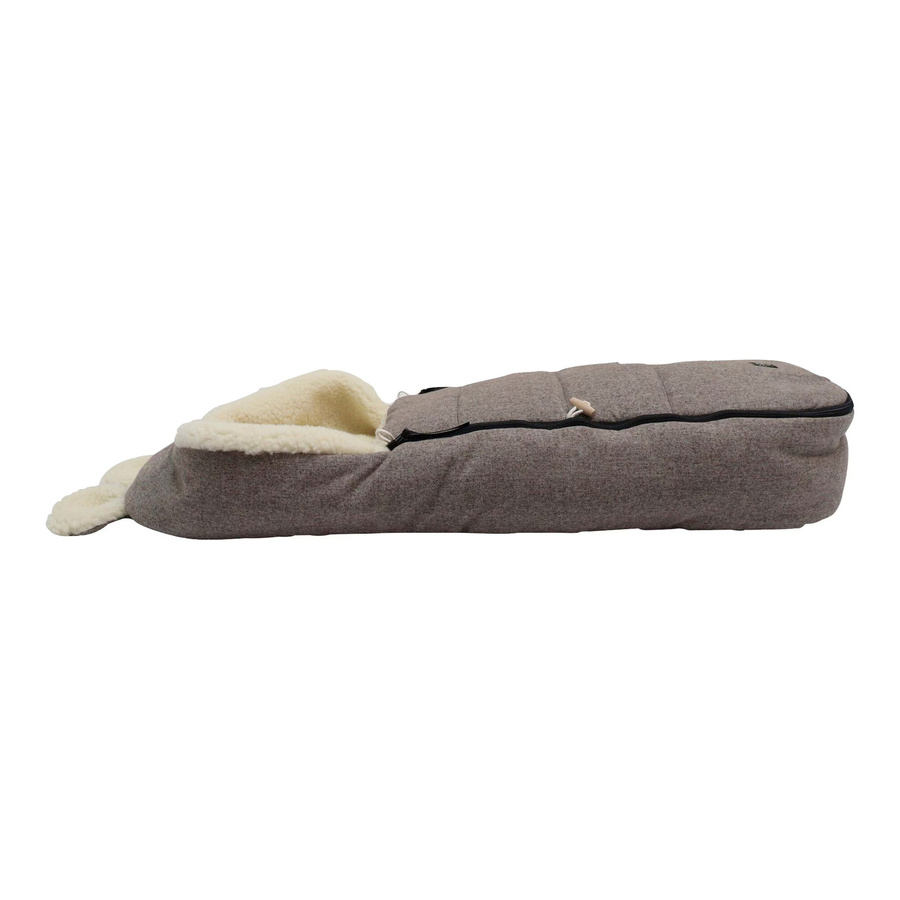 Kaiser Winterfußsack HOODY MAUS WOOL aus Wolle für Babyschalen in Braun - Bild 2