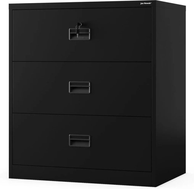 JAN NOWAK Aktenschrank SARA XL V3 aus Metall in Schwarz, B: 102 cm, H: 90 cm, T: 60 cm - Bild 1
