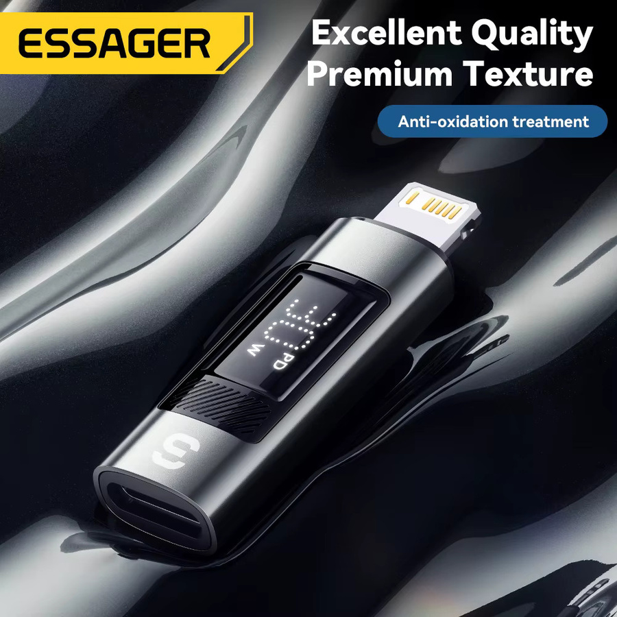 Essager USB-C auf Lightning OTG-Adapter mit Digitalanzeige und Schnellladefunktion für iPhone 15 und 14 - Bild 4