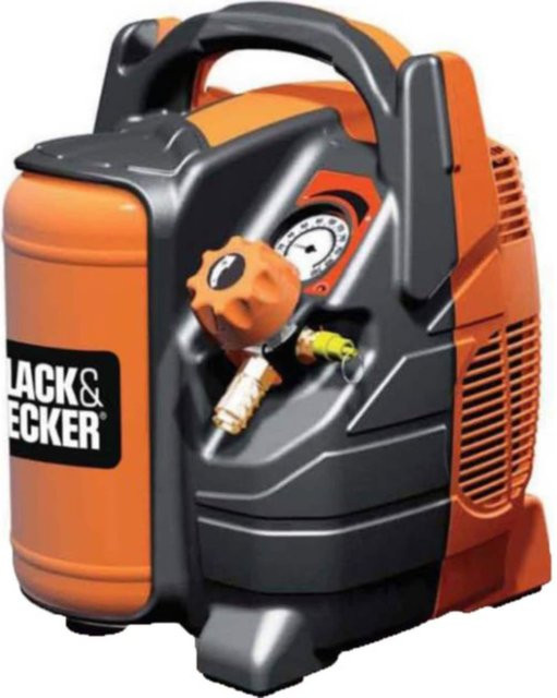 Black+Decker Kompressor BD195/5 MY in Schwarz und Orange mit 5 l Volumen - Bild 1