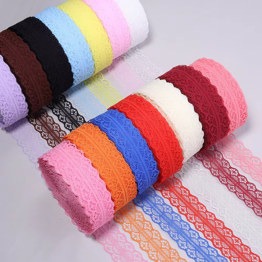 Beidseitig bestickte Netzspitze als Spitzenband für Hochzeitskleider und Nähzubehör, Farbe: Pink/Mehrfarbig, Breite: 2,8 cm, Länge: 20 m - Bild 3