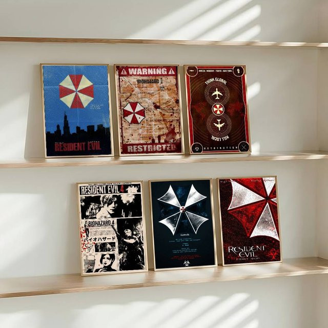 Resident Evil Horror-Film Wandaufkleber Rastar Whitepaper-Poster in Mehrfarbig für dein Zimmer, Bar oder Café - Bild 1