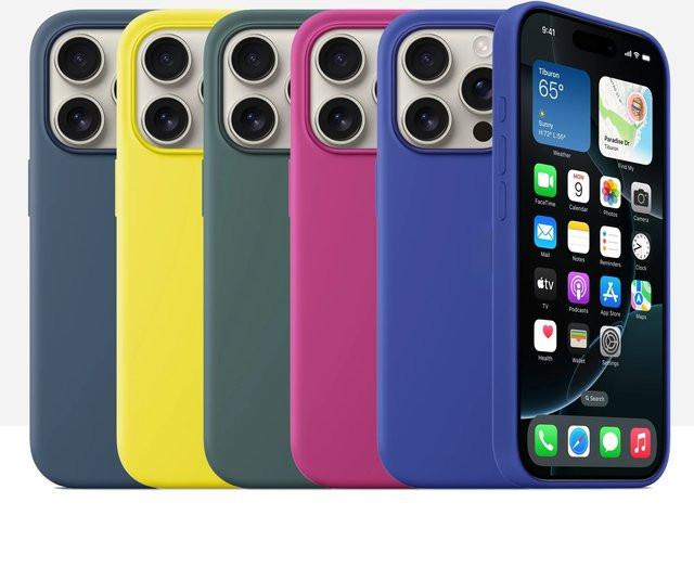Apple Original Silikonhülle für iPhone 16 Pro Max, iPhone 16 Pro und iPhone 16 Plus in Pink und Multicolour mit MagSafe Unterstützung - Bild 1