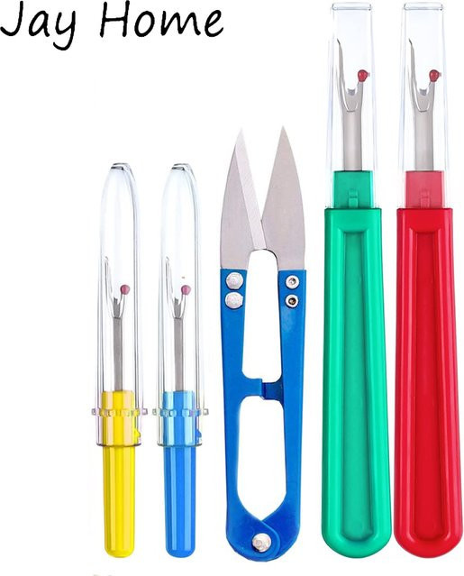 2er-Set Nahttrenner und Fadenmesser Set von JAY HOME inklusive Trimmerschere für Nähen und Quilten - Bild 1