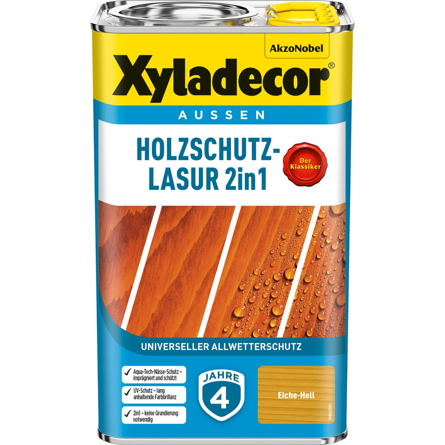 Xyladecor Holzschutz-Lasur 2in1 Eiche-Hell matt 2,5 l - Bild 2