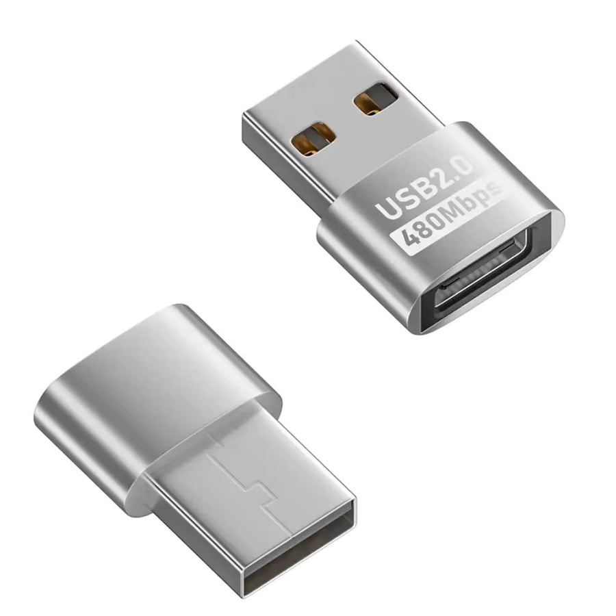 USB 2.0 Typ-C OTG Adapter in Schwarz als USB-C auf USB-A Konverter für Xiaomi, Samsung und Laptops - Bild 2