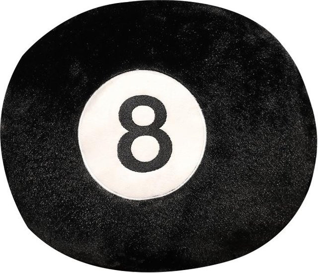 Binchi Fitness Billard 8 Ball Plüschkissen Schwarz Durchmesser: 35 cm - Bild 1