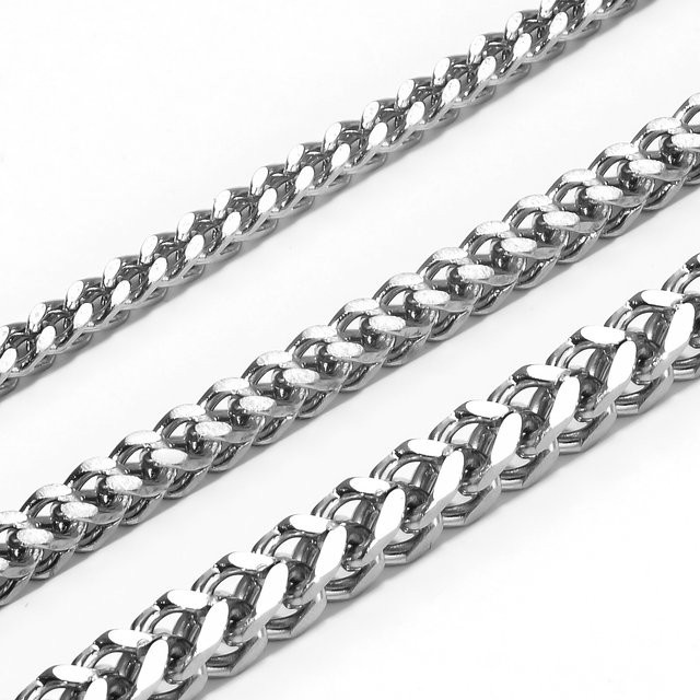 Halskette 316L Edelstahl, Franco Fuchs Schwanz, Gold/Silber Farbe, Unisex - Bild 1