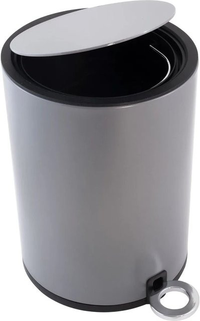 Euroshowers Kosmetikeimer Poppis Mattgrau mit Pedal und Soft-Close, Volumen: 3 Liter - Bild 1