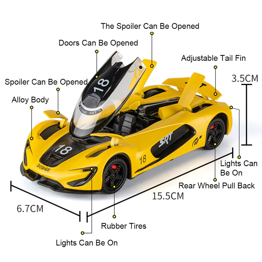 MAKEDA SRT Tomahawk XVGT, Diecast Modell, 1:32, Metall, mit Licht und Sound - Bild 1