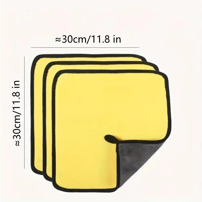 TIHUAT Mikrofaser-Reinigungstuch, hochsaugfähiges Mehrzweck-Tuch für Küche und Auto, B/B/B: 30,0 x 30,0 x 1,0 cm - Bild 4
