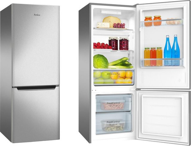 Amica Kühl-Gefrier-Kombination KGCL 384 160 E mit FrostControl, H: 191,0 cm, B: 52,0 cm, T: 66,0 cm (aus 205,0 l Gesamtvolumen) - Bild 1