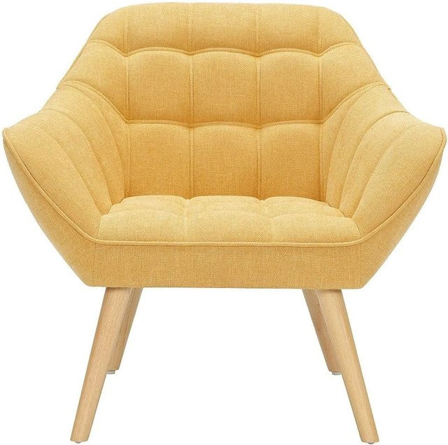 Vente-unique Sessel Caserta mit gerader Rückenlehne in Senfgelb aus Stoff, Höhe: 82 cm - Bild 1