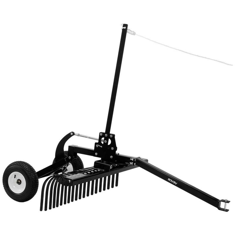 Buying Solutions MB Anbau-Landschaftsharke aus Stahl in Schwarz mit 24 langlebigen Stahlzinken, Breite: 122 cm - Bild 5