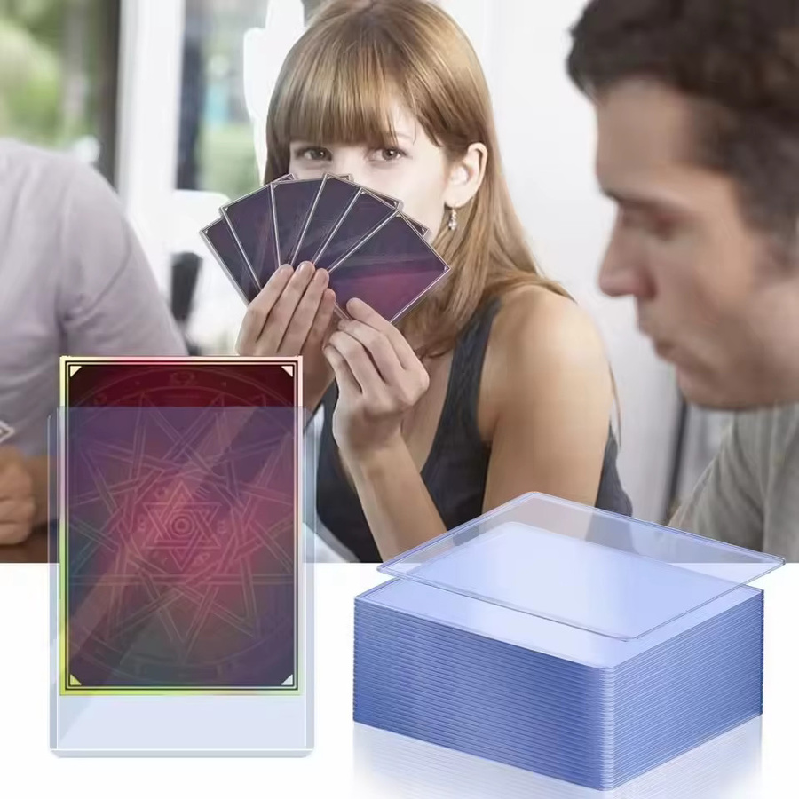 Transparente Kpop Fotokarten Hüllen mit Schutzfolie für Idol Foto Karten 35PT, 50 Stück - Bild 2