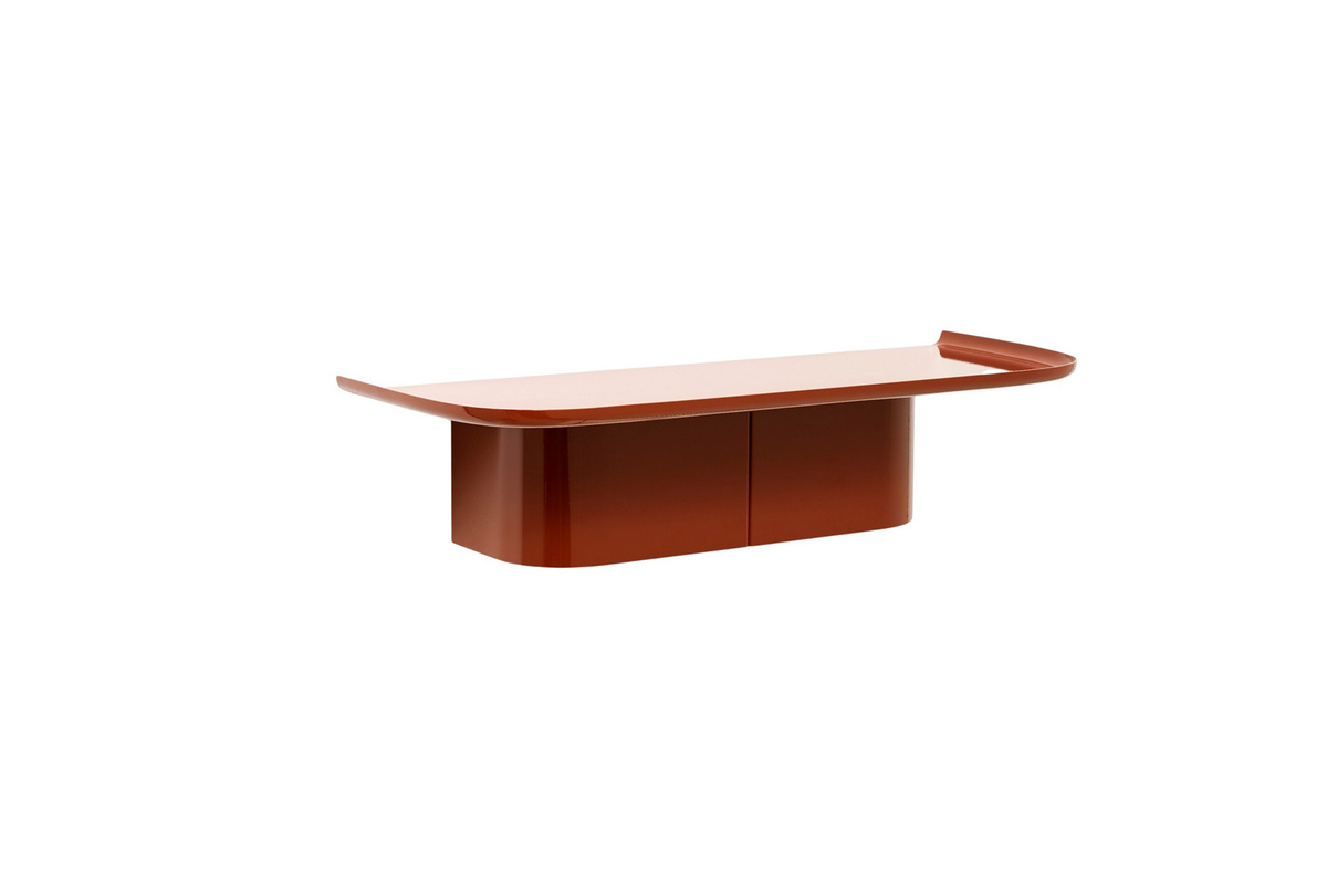 HAY Korpus Regal Garderobe M Wandmontiert aus Metall in Rot und Braun - Bild 2