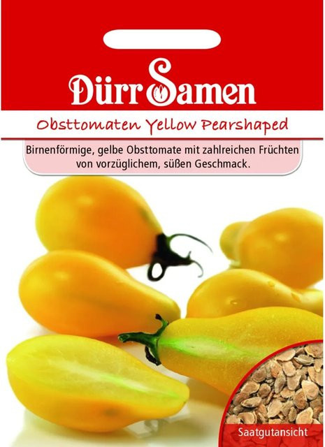 Dürr Yellow Pearshaped Tomaten Saatgut Obst-Tomaten - Bild 1
