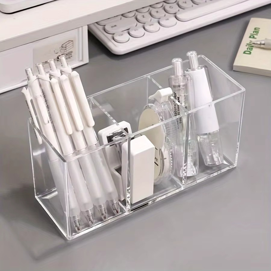 Transparenter Make-up-Organizer aus Kunststoff zur Kosmetik-Aufbewahrung für Lippenstifte und Pinsel - Bild 3