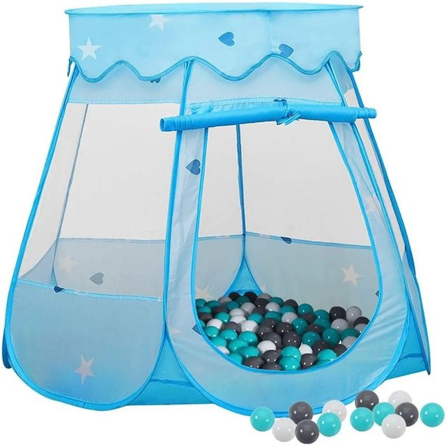 vidaXL Kinder-Spielzelt mit 250 Bällen Blau - Bild 1