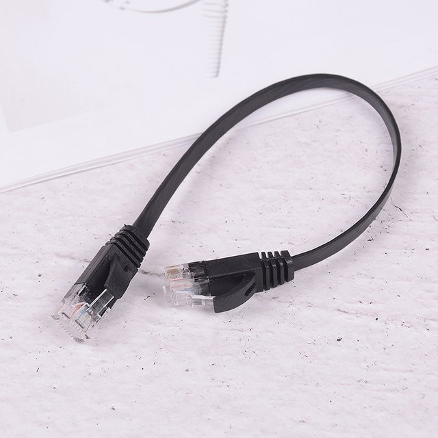 JETTING Cat6 Ethernet LAN Netzwerkkabel RJ45 Patchkabel Schwarz, Länge: 25 cm - Bild 1