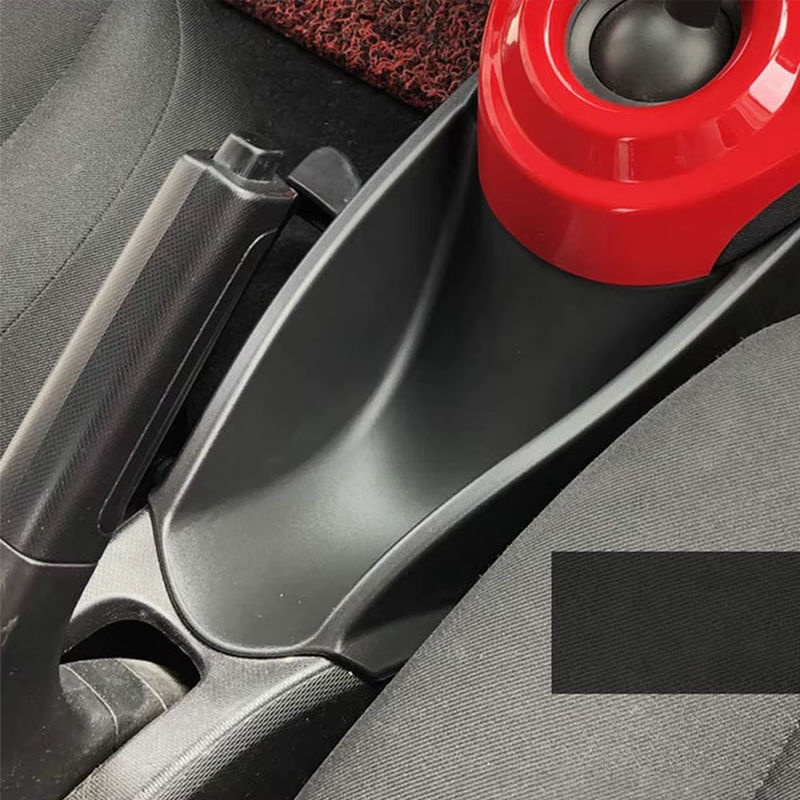 everso Mittelkonsolen-Aufbewahrungsbox mit Tabletthalter für Smart 453 Fortwo und Forfour 2015–2019, Schwarz - Bild 4