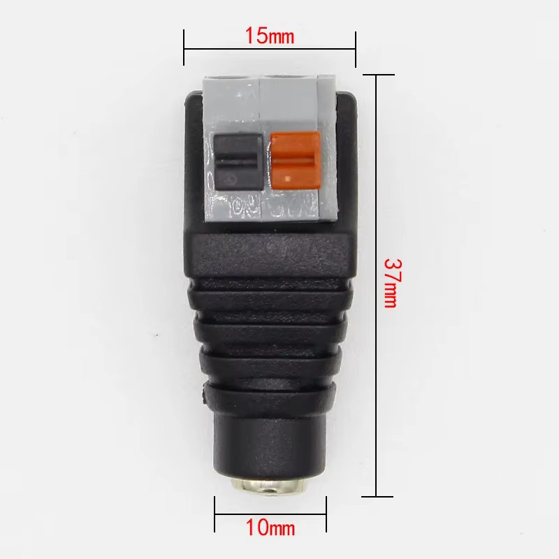 ELECAPITAL DC 12V Adapter Set Männlich und Weiblich, 5,5 x 2,1 mm / 2,5 mm, Schwarz, Schweißen-freier Power Stecker für LED und CCTV Kamera - Bild 3