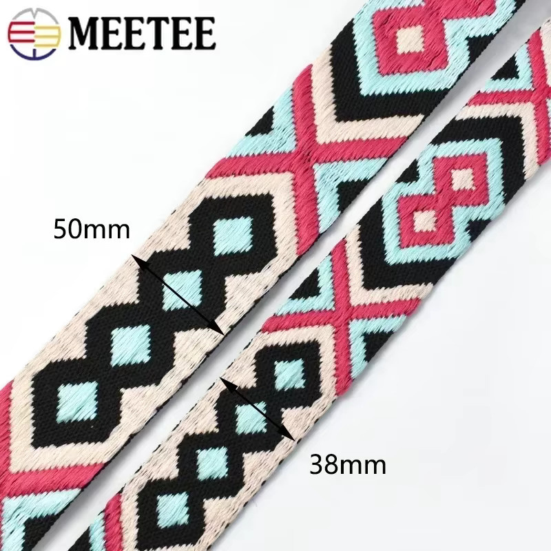 Meetee Jacquard-Gurtband in Multicolour für Rucksäcke, Kleidung und DIY-Projekte - Bild 3