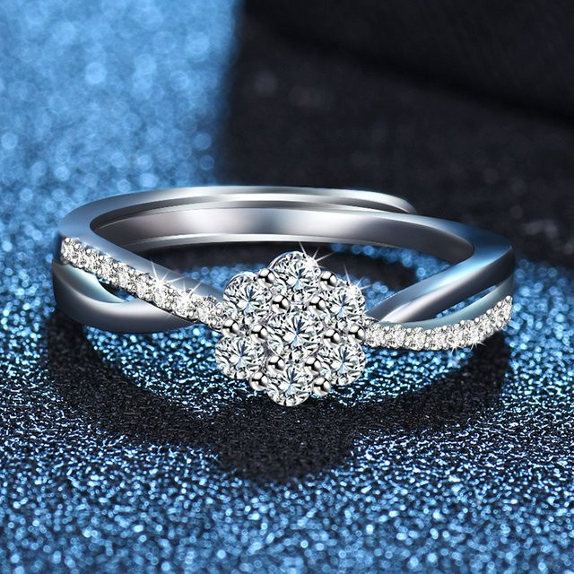 SAY Moissanit-Ring, 925 Silber, Damen, Verlobungsring - Bild 1