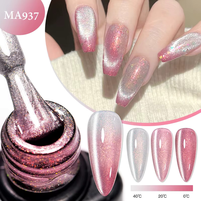Meet Across Glitter Thermal Magnetic Gel Nagellack, 7 ml, Schimmernd - Bild 3